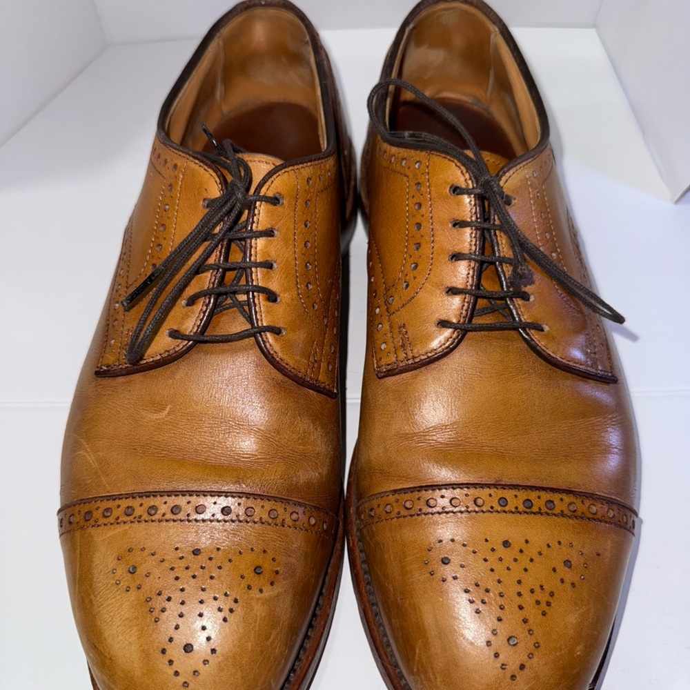 Allen Edmonds Strand Men's Size 9 D Cap Toe Oxford Walnut Leather Shoes 1635 - Picture 6 of 11